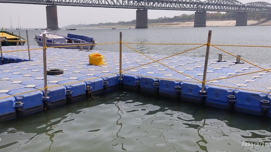 HDPE Floating jetty design for inland waterways and passenger docking infrastructure