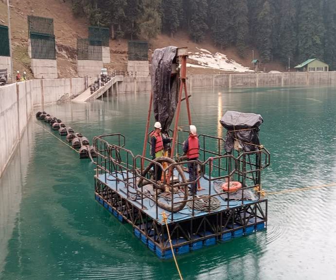 Acquafront Infrastructure (AIPL) Mining dewatering Modular Pump pontoon