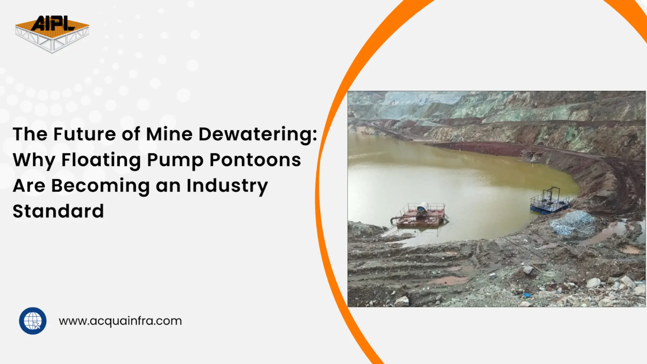 Open cast mine dewatering using floating pump pontoon