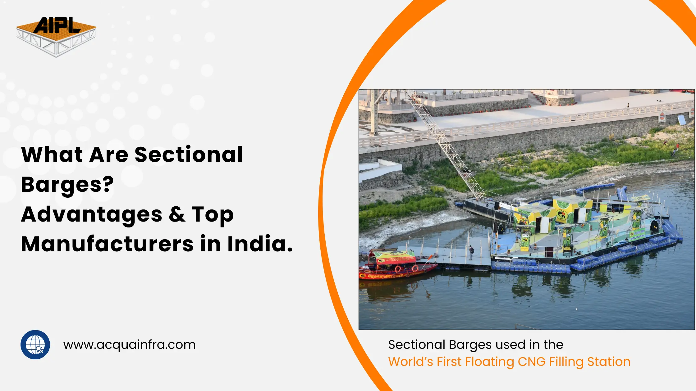 Sectional Barges used in the World’s First Floating CNG Filling Station