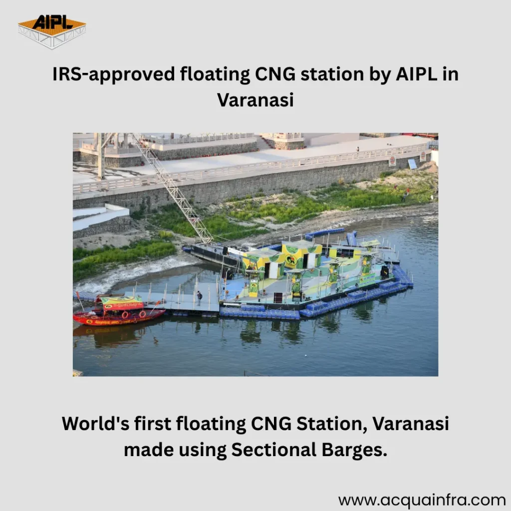 Large-scale permanent installation of Sectional Barges for industrial use in Varanasi