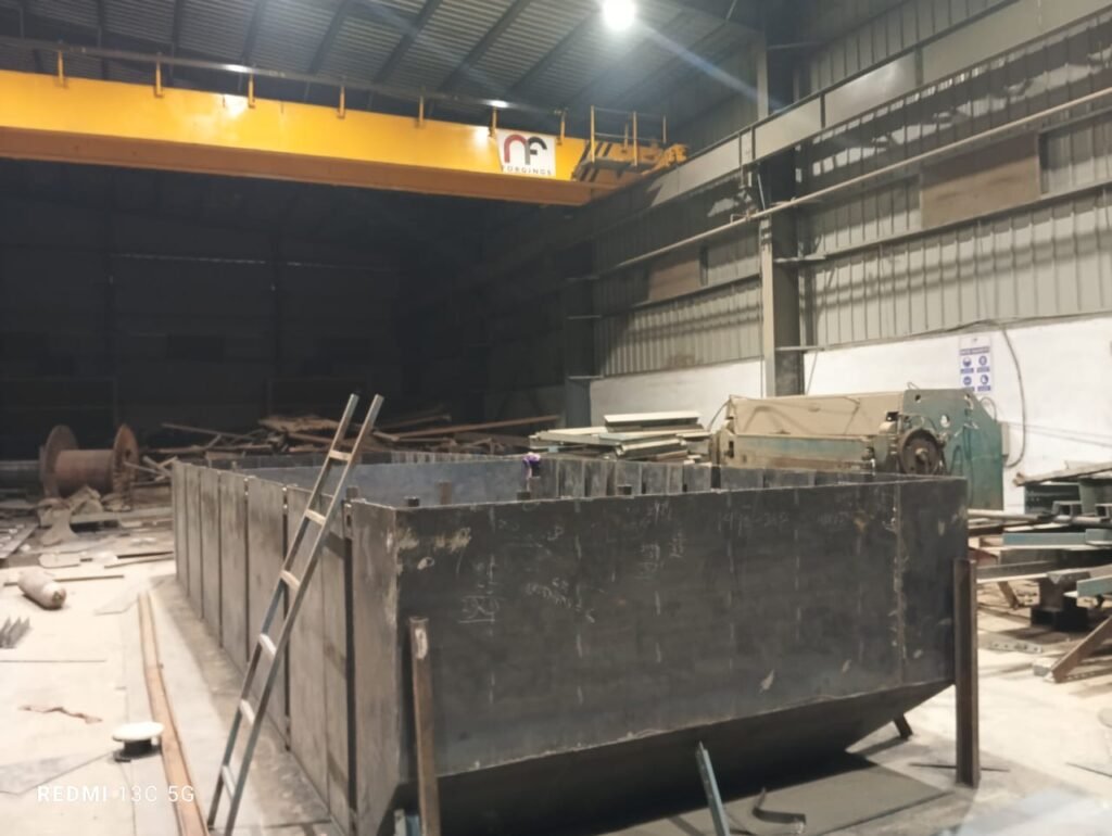 Modular barges assembled for inland waterway transport