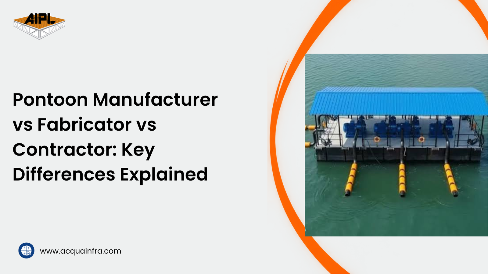 Custom-engineered floating pump pontoon manufactured using marine-grade fabrication for infrastructure projects
