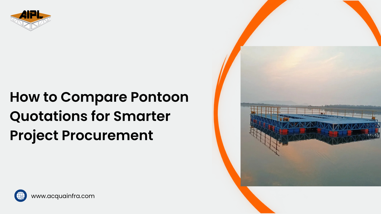 Floating pump pontoon for industrial water pumping and dewatering applications in India