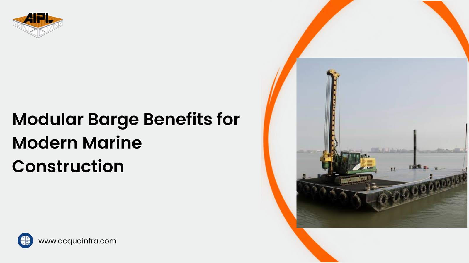 Modular Barge supporting marine construction and heavy infrastructure projects
