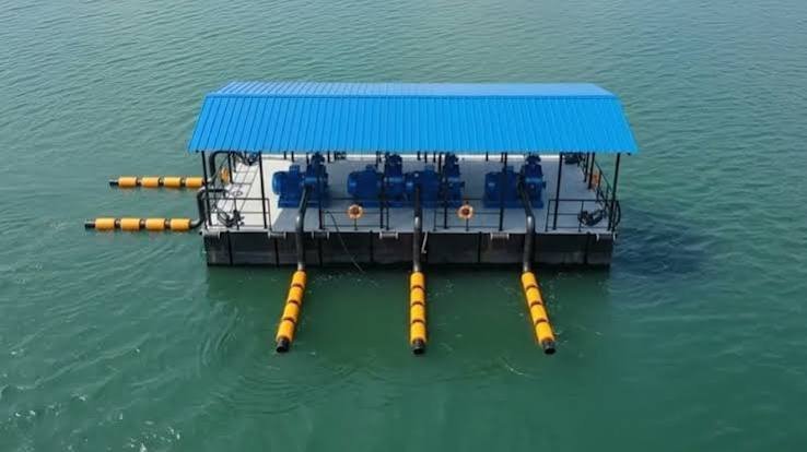Modular Floating Pump Pontoon engineered for reservoir water intake
