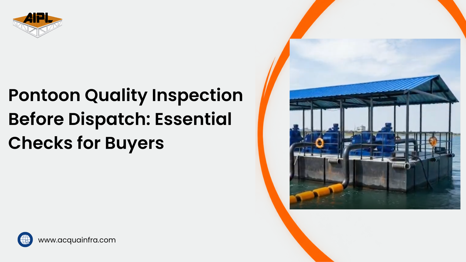 Pontoon quality inspection of a custom-engineered floating pump pontoon before dispatch