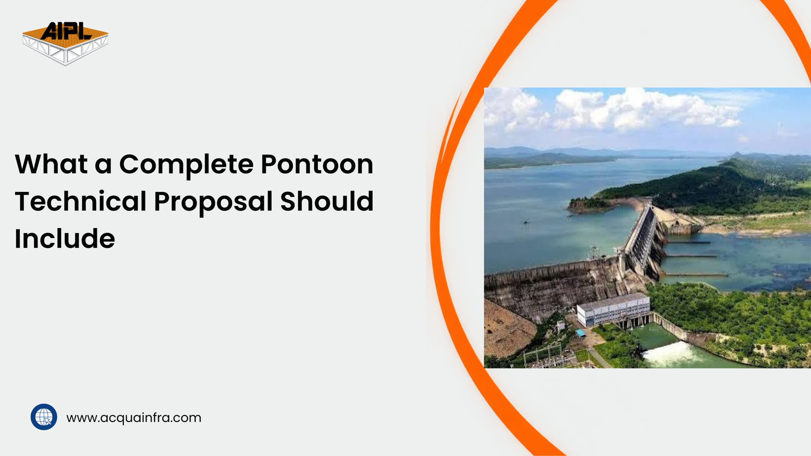 Engineering-designed floating pump pontoon with detailed technical proposal for infrastructure projects.