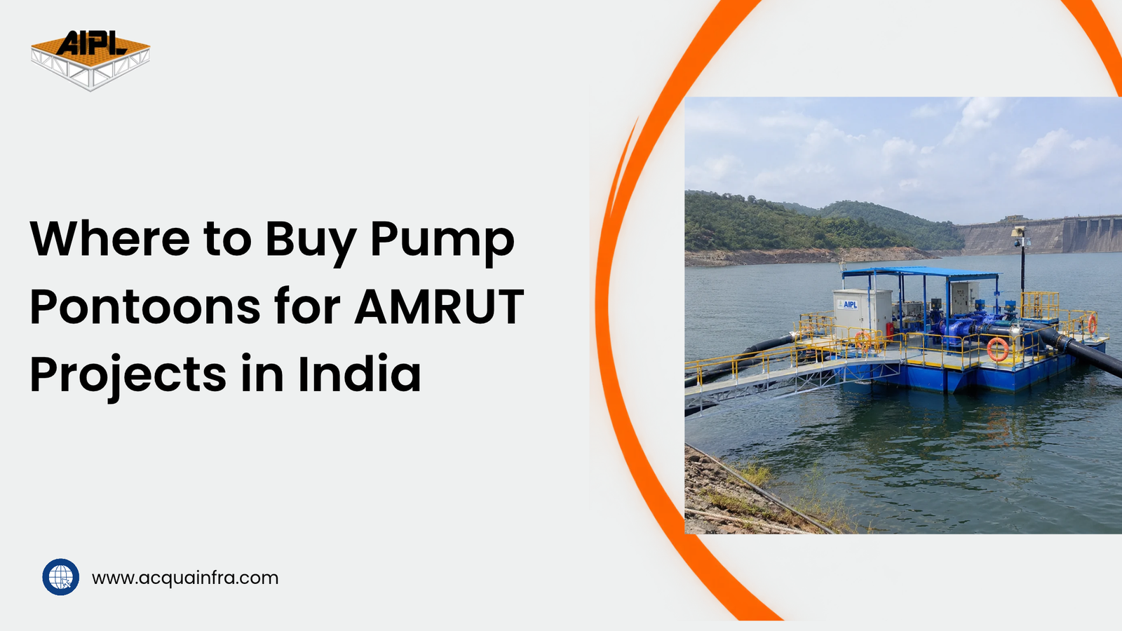 Pump pontoon supplier in India for AMRUT water supply and reservoir intake projects