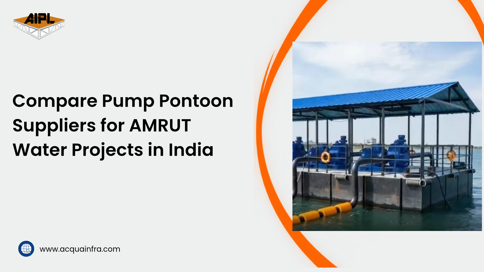 Pump pontoon suppliers in India for AMRUT water supply projects