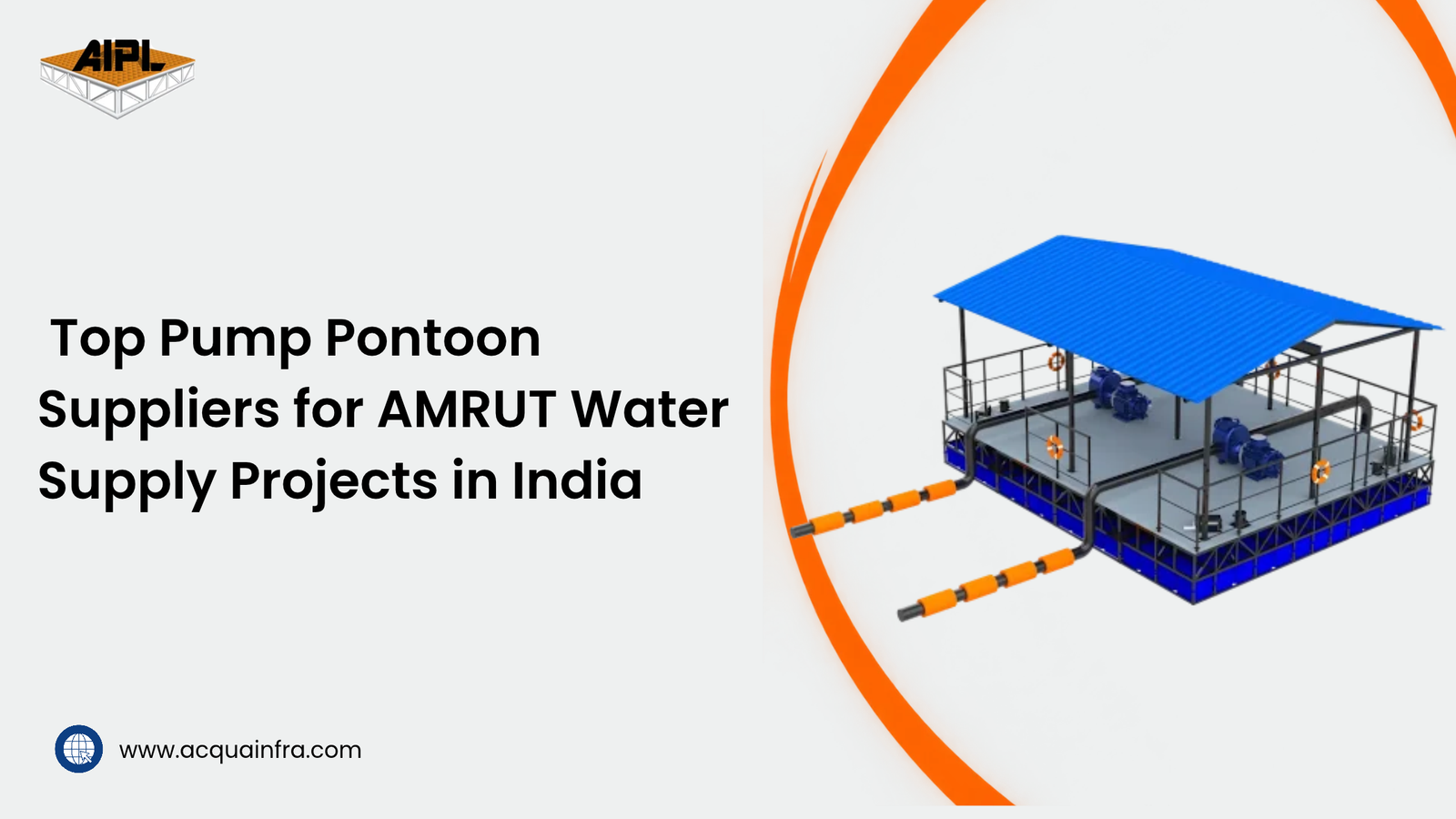 Pump pontoon suppliers in India for AMRUT water supply and reservoir intake projects