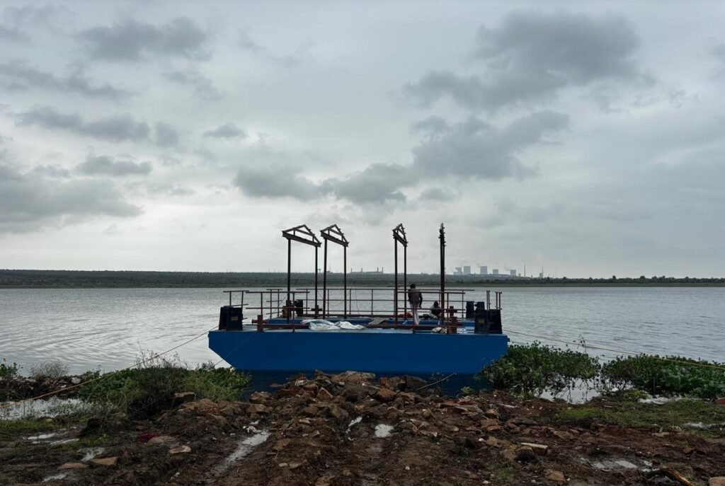 AIPL floating pump pontoon and floating infrastructure for water intake projects in India